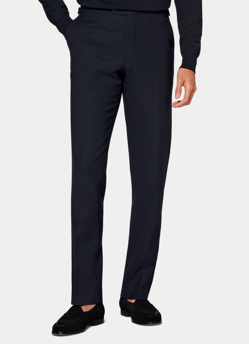 SUITSUPPLY Pure Wool Traveller by Vitale Barberis Canonico, Italy Navy Soho Trousers