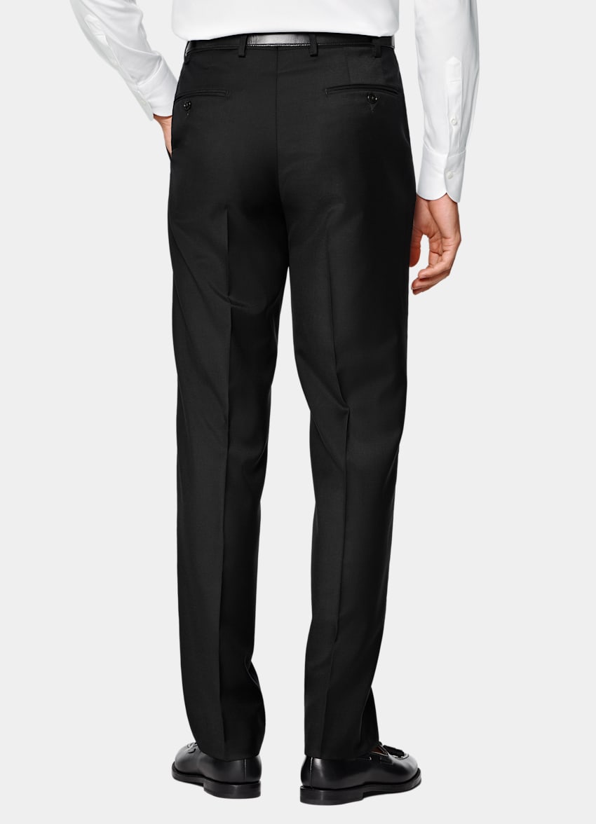Black Perennial Straight Leg Suit Trousers