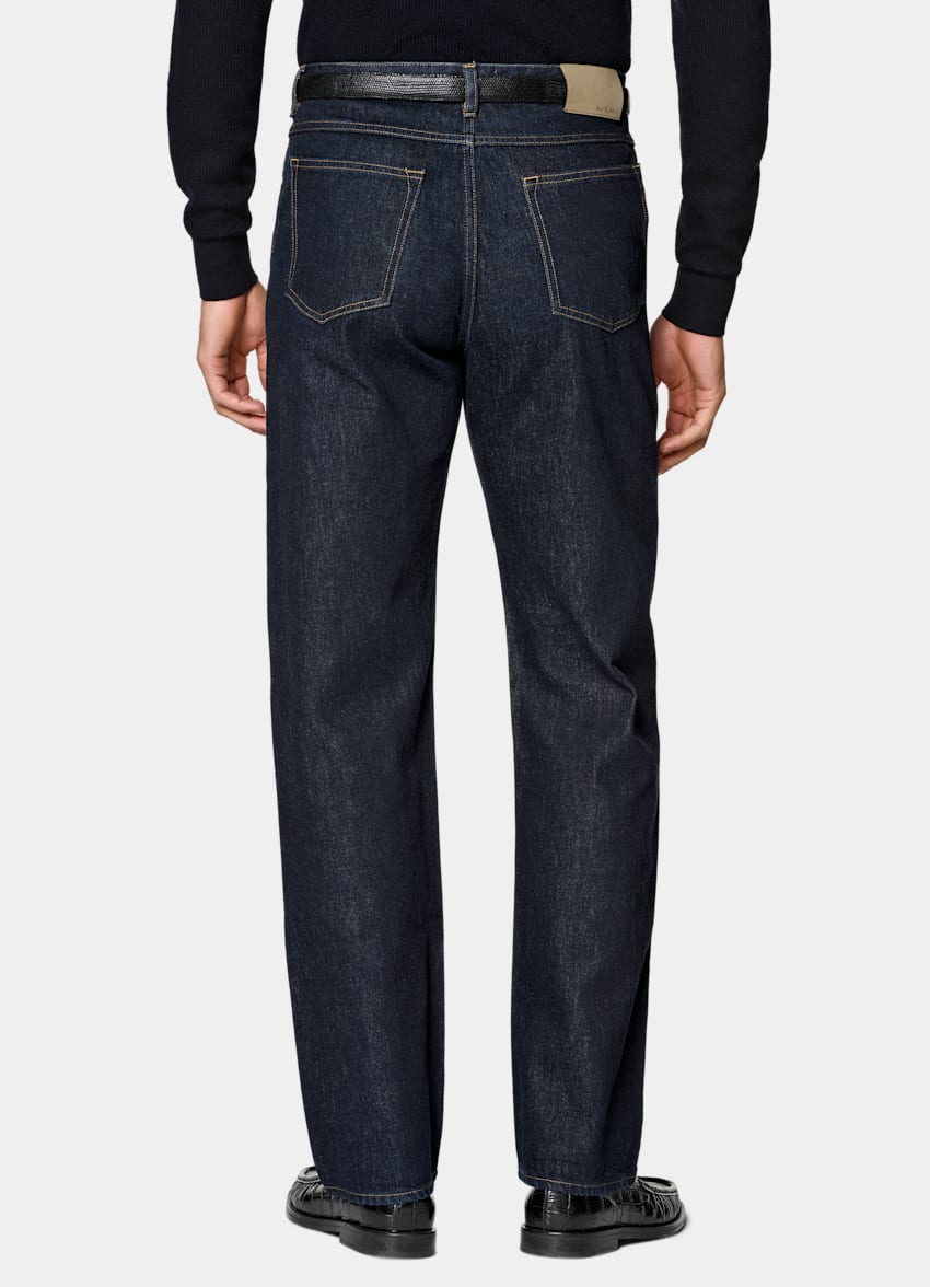Navy Straight Leg Jeans