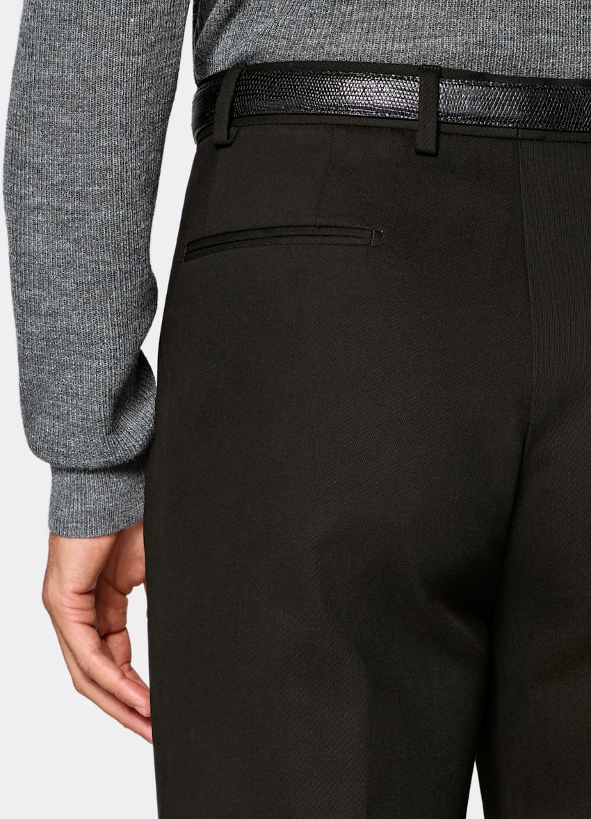 Dark Brown Wide Leg Trousers