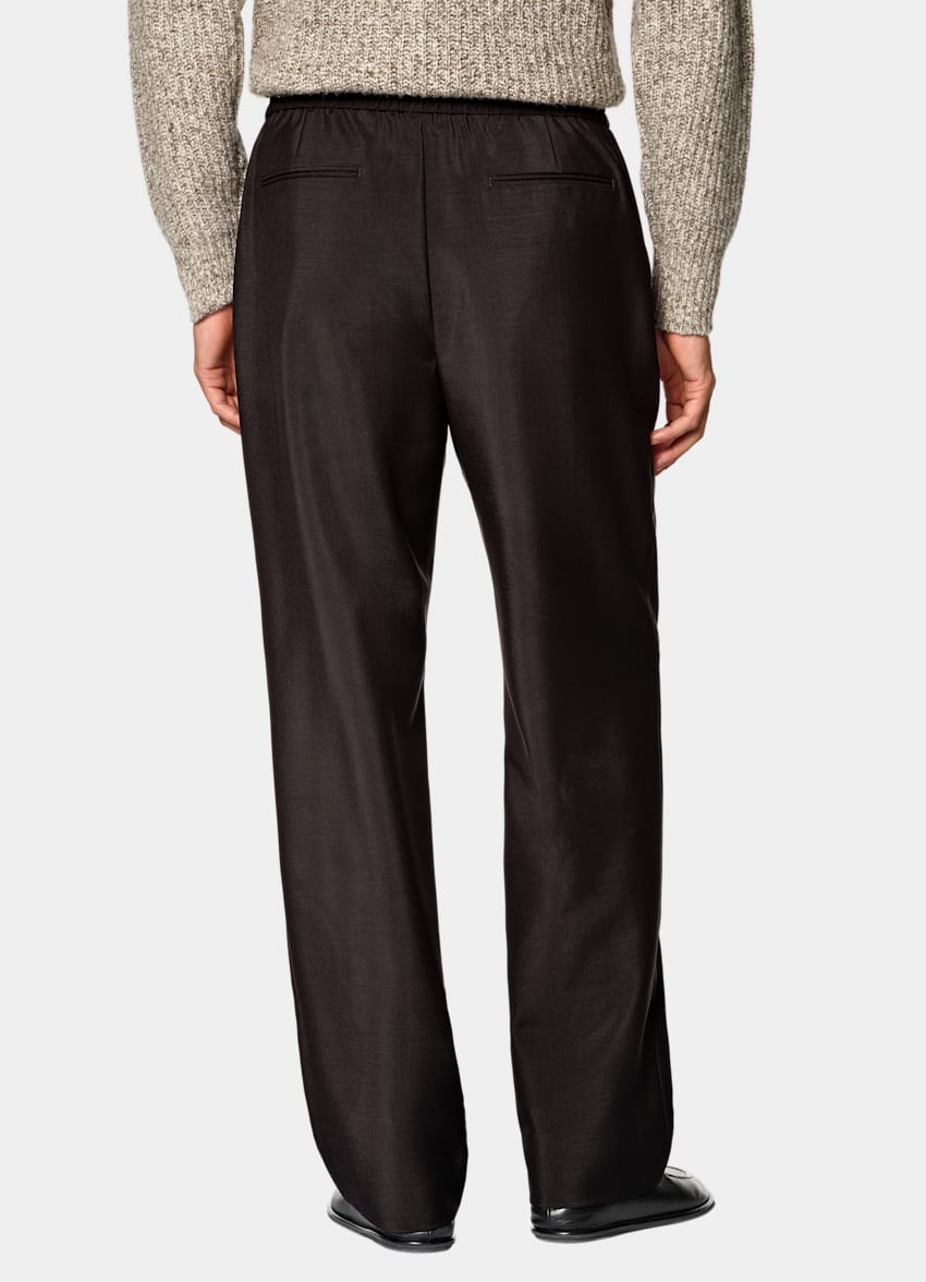 SUITSUPPLY All Season Wool Mohair von Vitale Barberis Canonico, Italien Dark Red Wide Leg Trousers