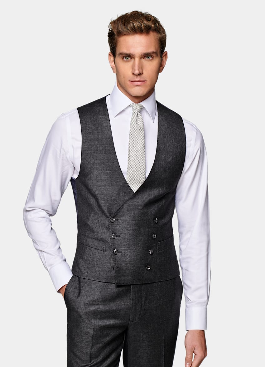 Dark Grey Waistcoat | Pure Wool S110's | Suitsupply Online Store