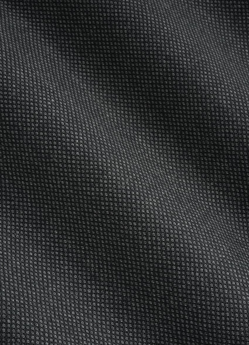 SUITSUPPLY Pure S130's Wool by Vitale Barberis Canonico, Italy Dark Grey Bird's Eye Waistcoat