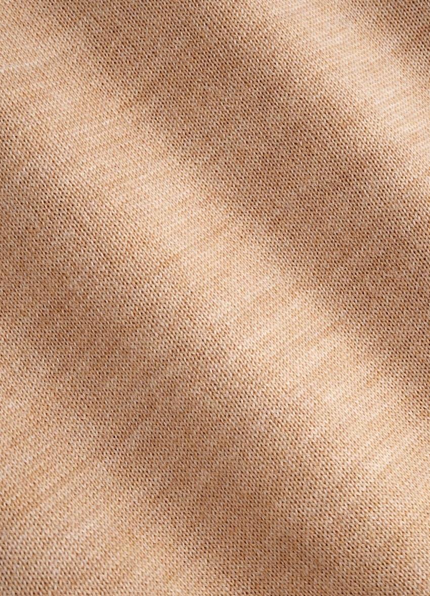 SUITSUPPLY Pura lana Jersey cuello alto marrón claro merino