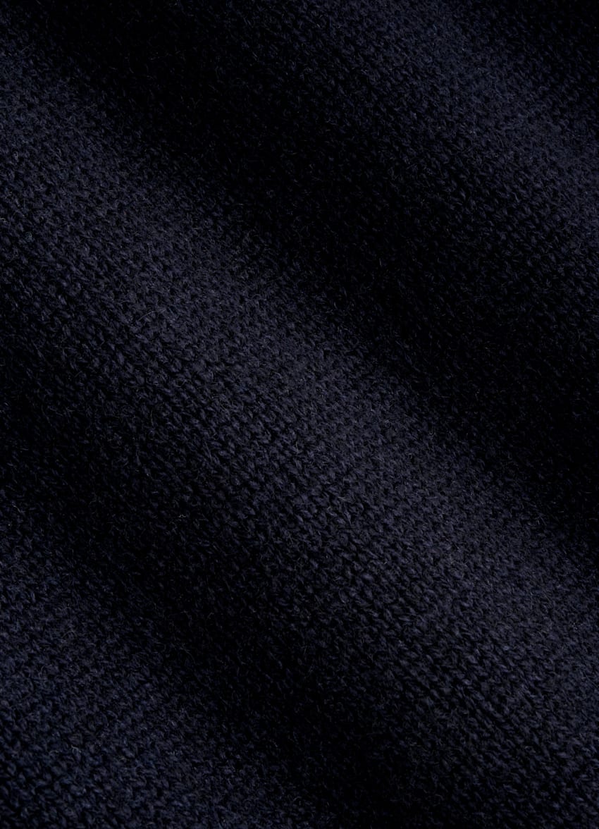 SUITSUPPLY Australian Wool & Mongolian Cashmere Navy Turtleneck