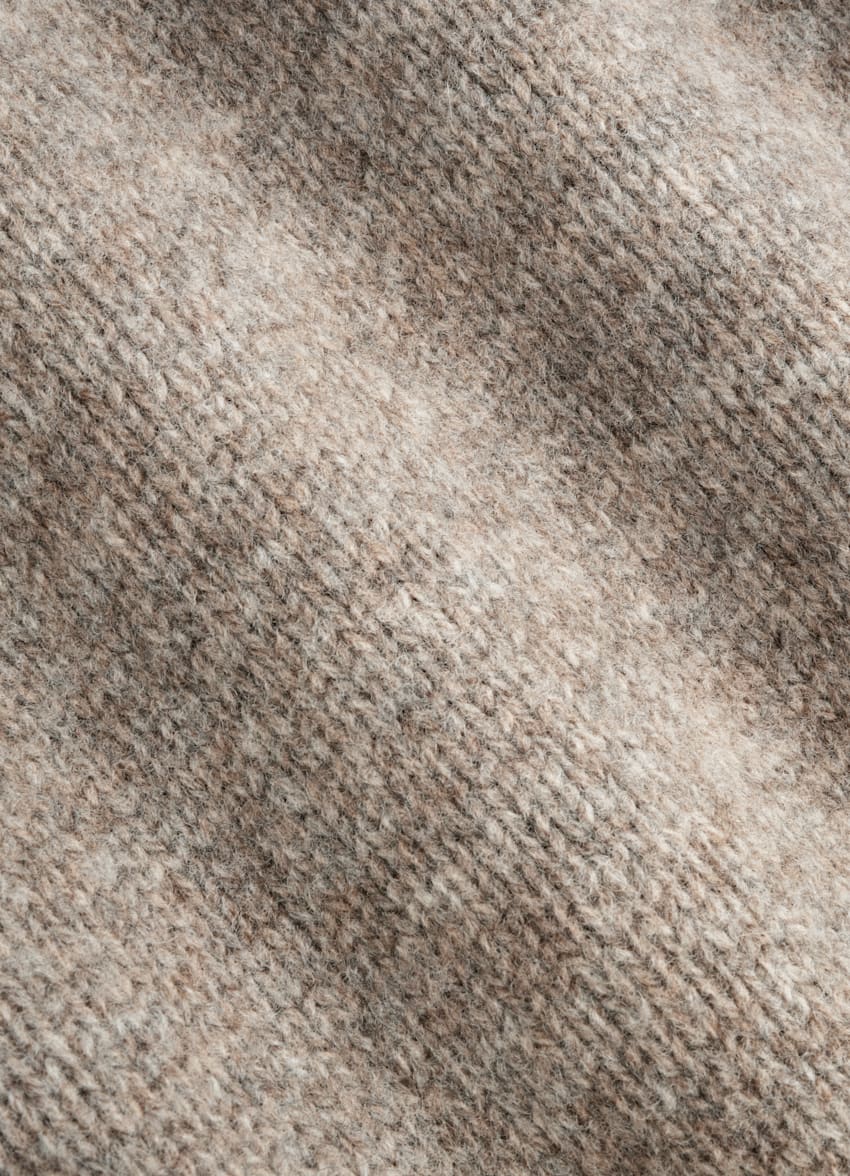 SUITSUPPLY Pura lana Jersey cuello redondo marrón claro merino