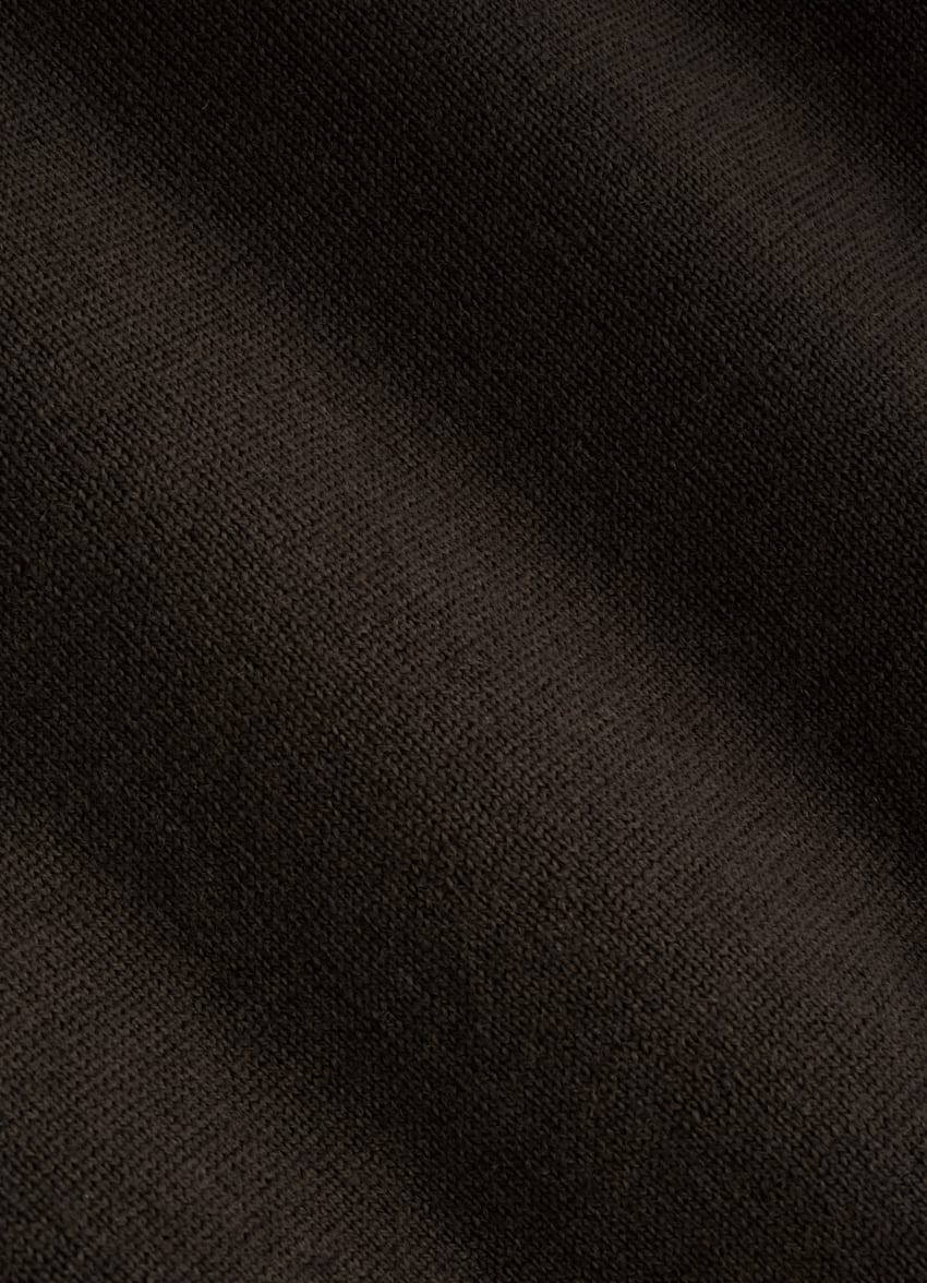 SUITSUPPLY Pure laine mérinos australienne Col roulé marron foncé