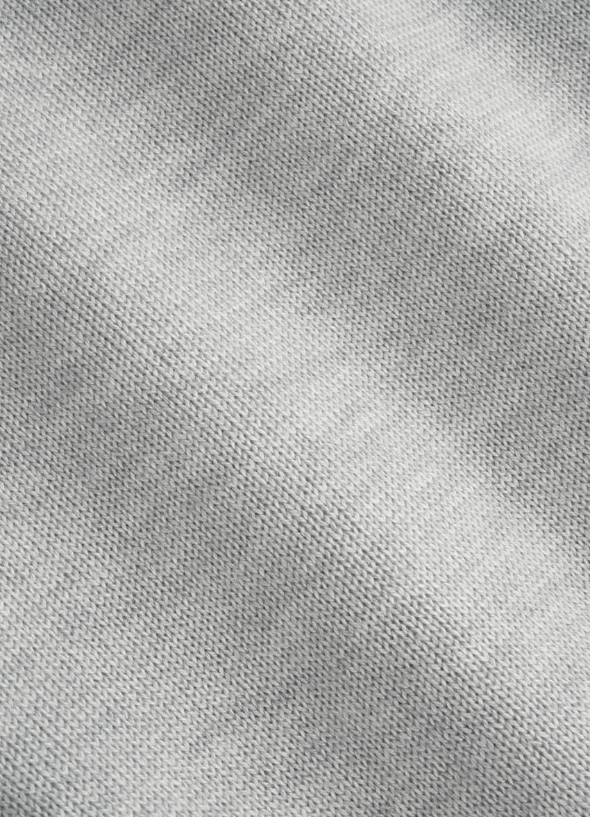 SUITSUPPLY Mulberry Silk, Australian Wool, Mongolian Cashmere Light Grey Half Zip