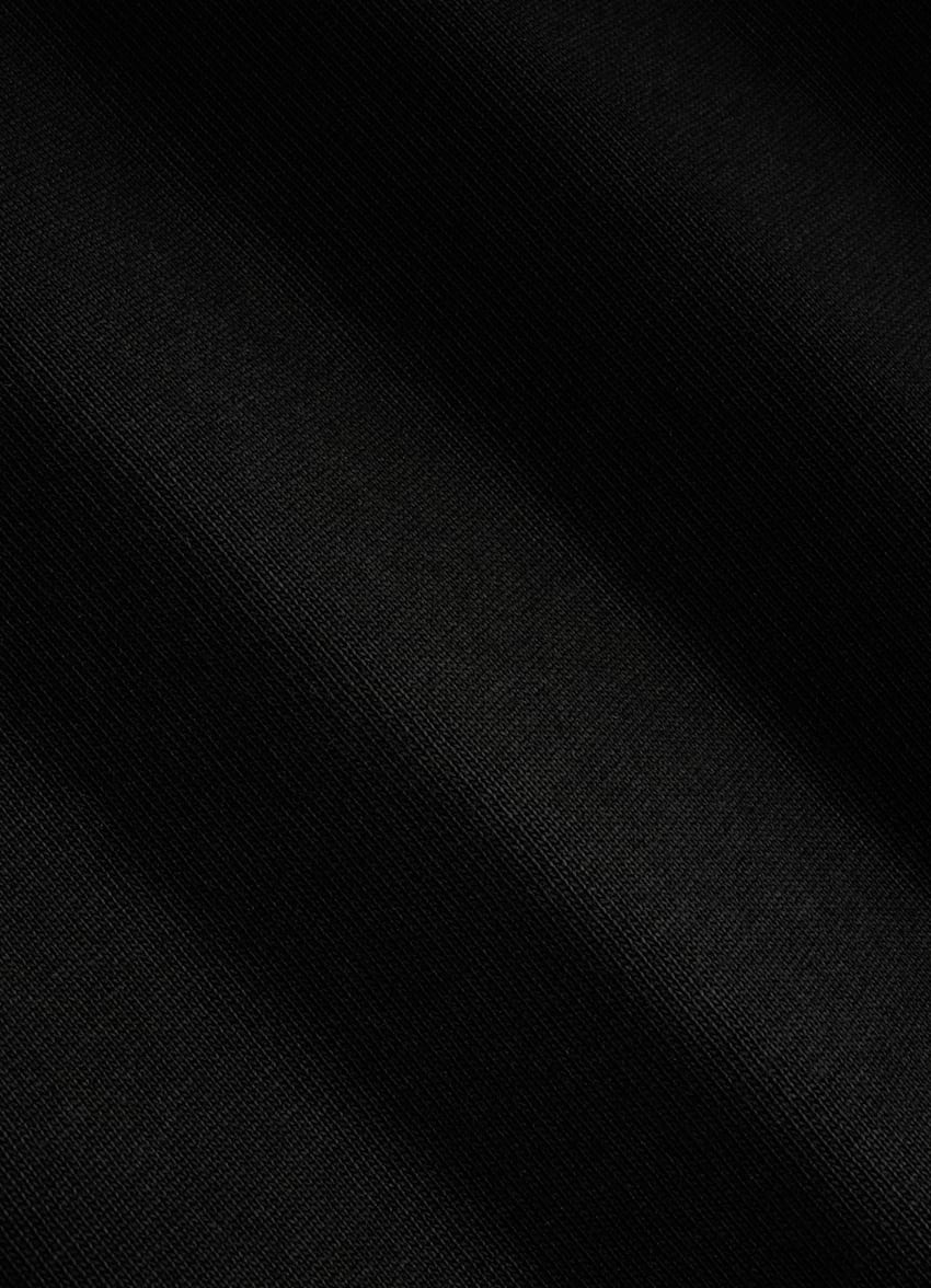 SUITSUPPLY Czysta bawełna Koszulka crewneck czarna