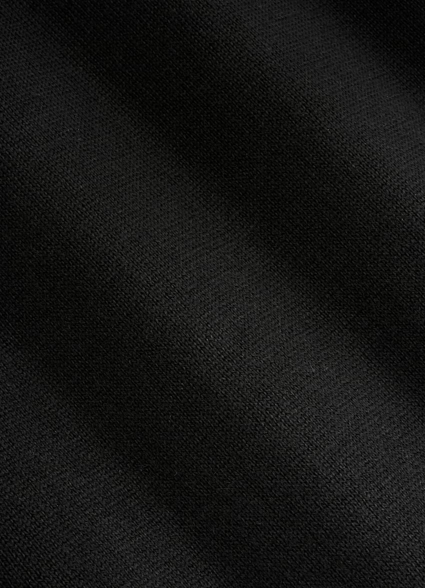 SUITSUPPLY Silk, Wool, Cashmere Black Half Zip