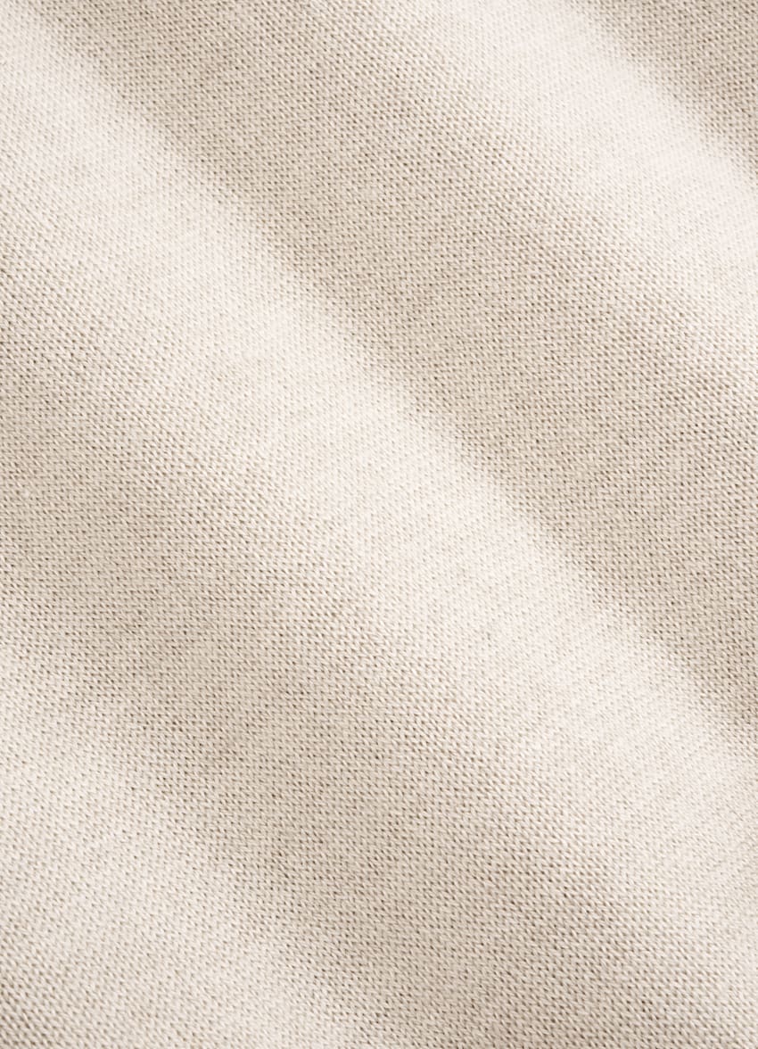 SUITSUPPLY Mulberry Silk, Australian Wool, Mongolian Cashmere Sand Zip Cardigan