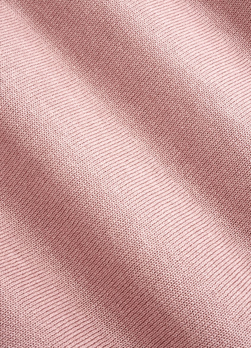 SUITSUPPLY 加州棉和桑蚕丝 粉色圆领衫