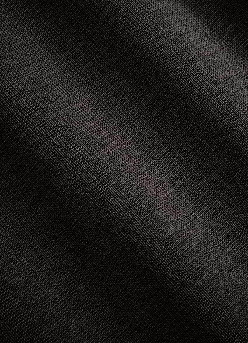 SUITSUPPLY Mulberry Silk, Australian Wool, Mongolian Cashmere Dark Brown Half Zip
