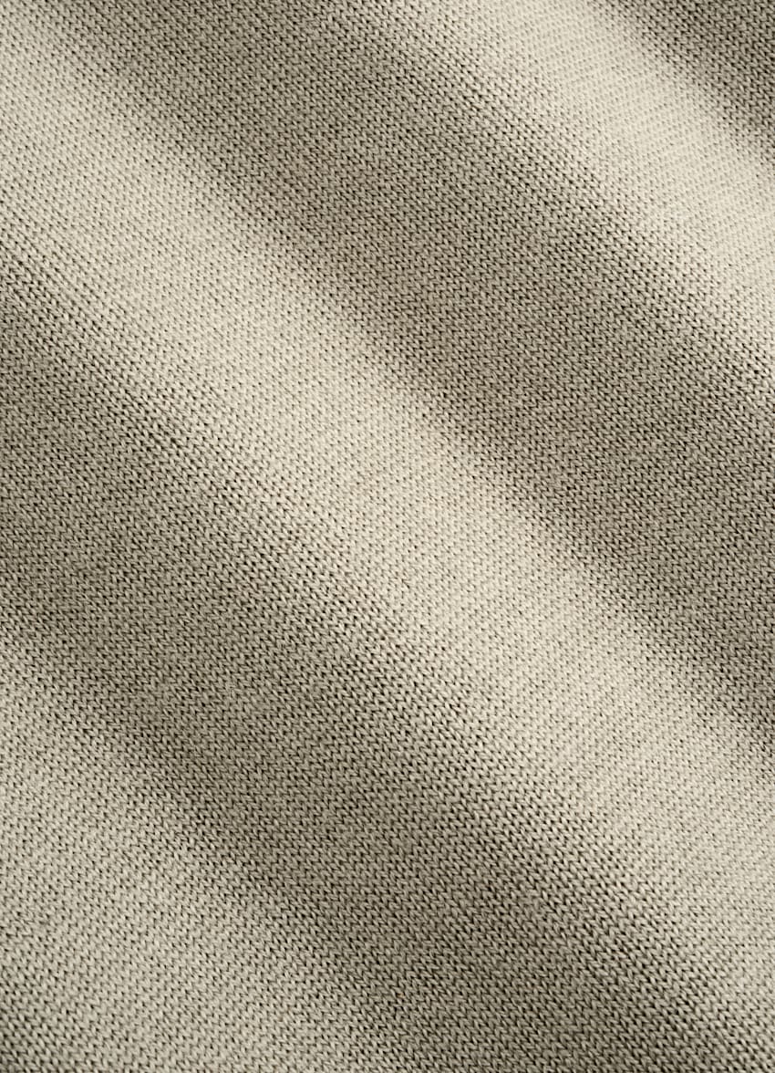 SUITSUPPLY Pure Wool Light Green Merino Long Sleeve Polo