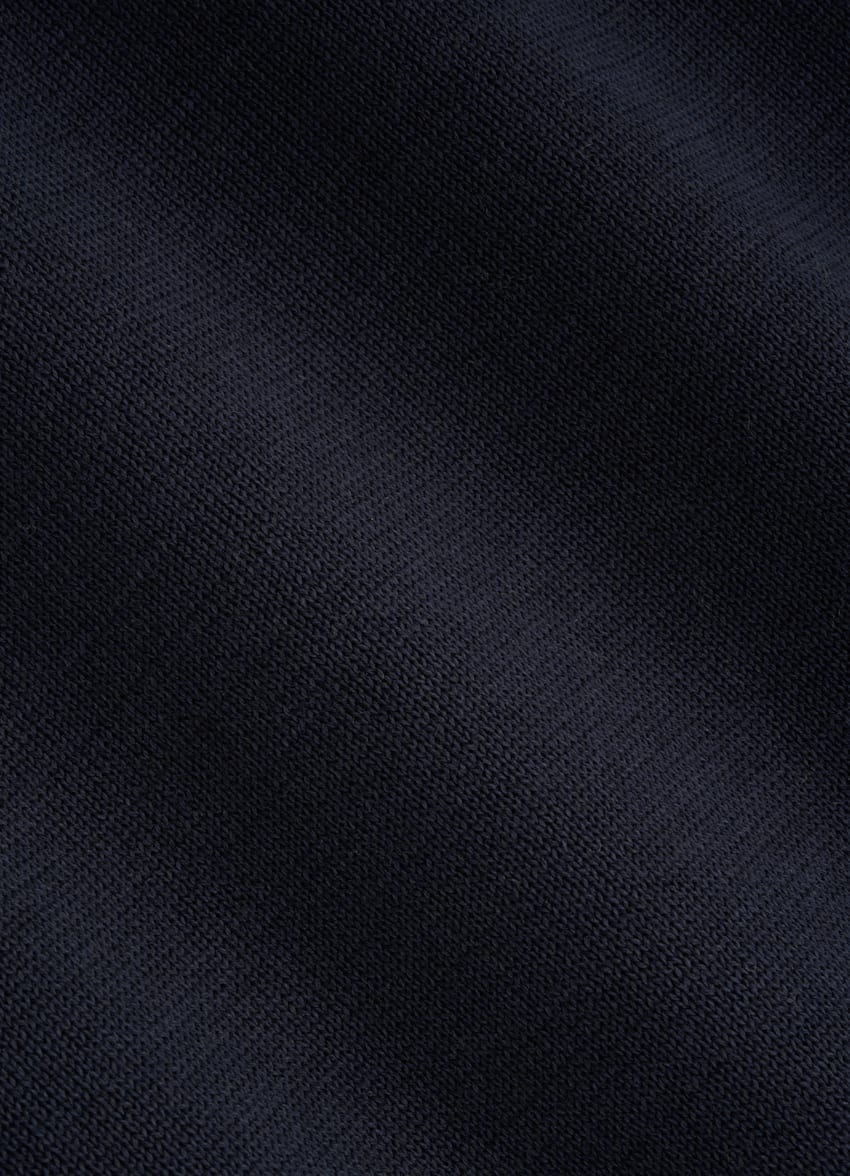 SUITSUPPLY Californian Cotton & Mulberry Silk Navy Crewneck