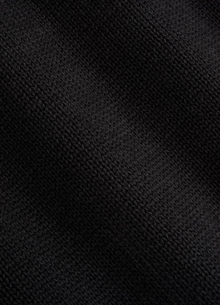 SUITSUPPLY Pure Californian Supima Cotton Black Crewneck