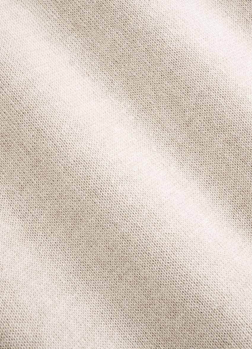SUITSUPPLY Silk, Wool, Cashmere Sand V-Neck Cardigan
