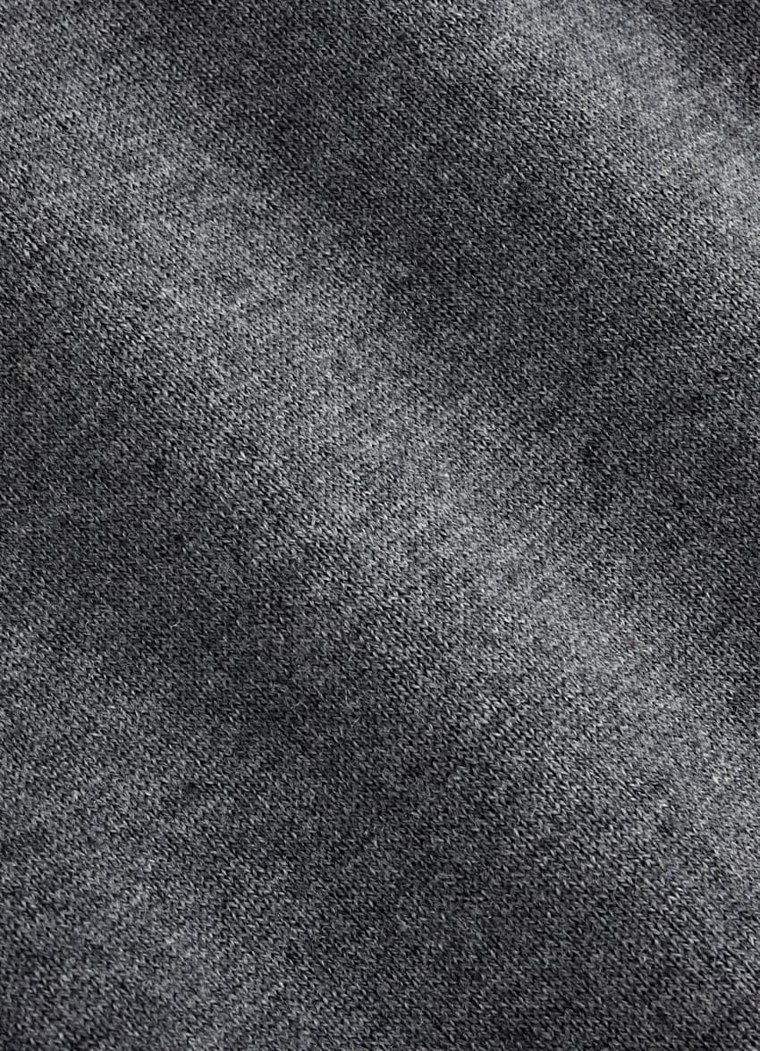 SUITSUPPLY Silk, Wool, Cashmere Grey V-Neck Cardigan