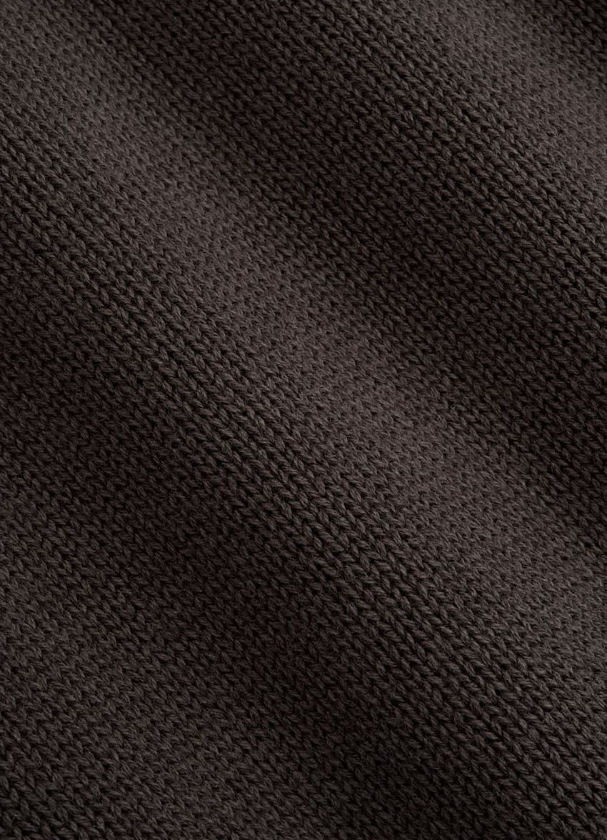 SUITSUPPLY Pure Californian Supima Cotton Dark Brown Crewneck