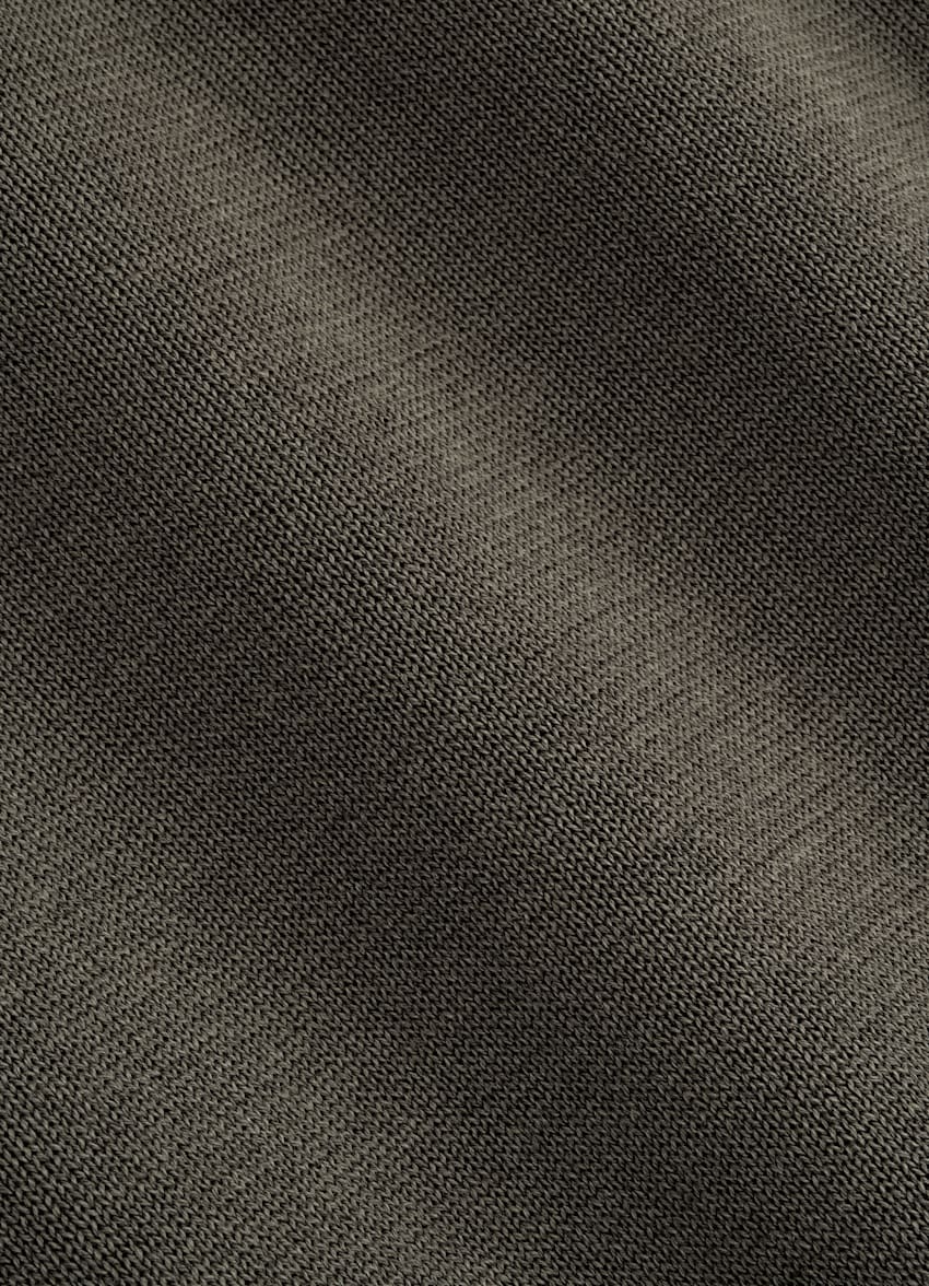 SUITSUPPLY Cotton Silk Green Polo