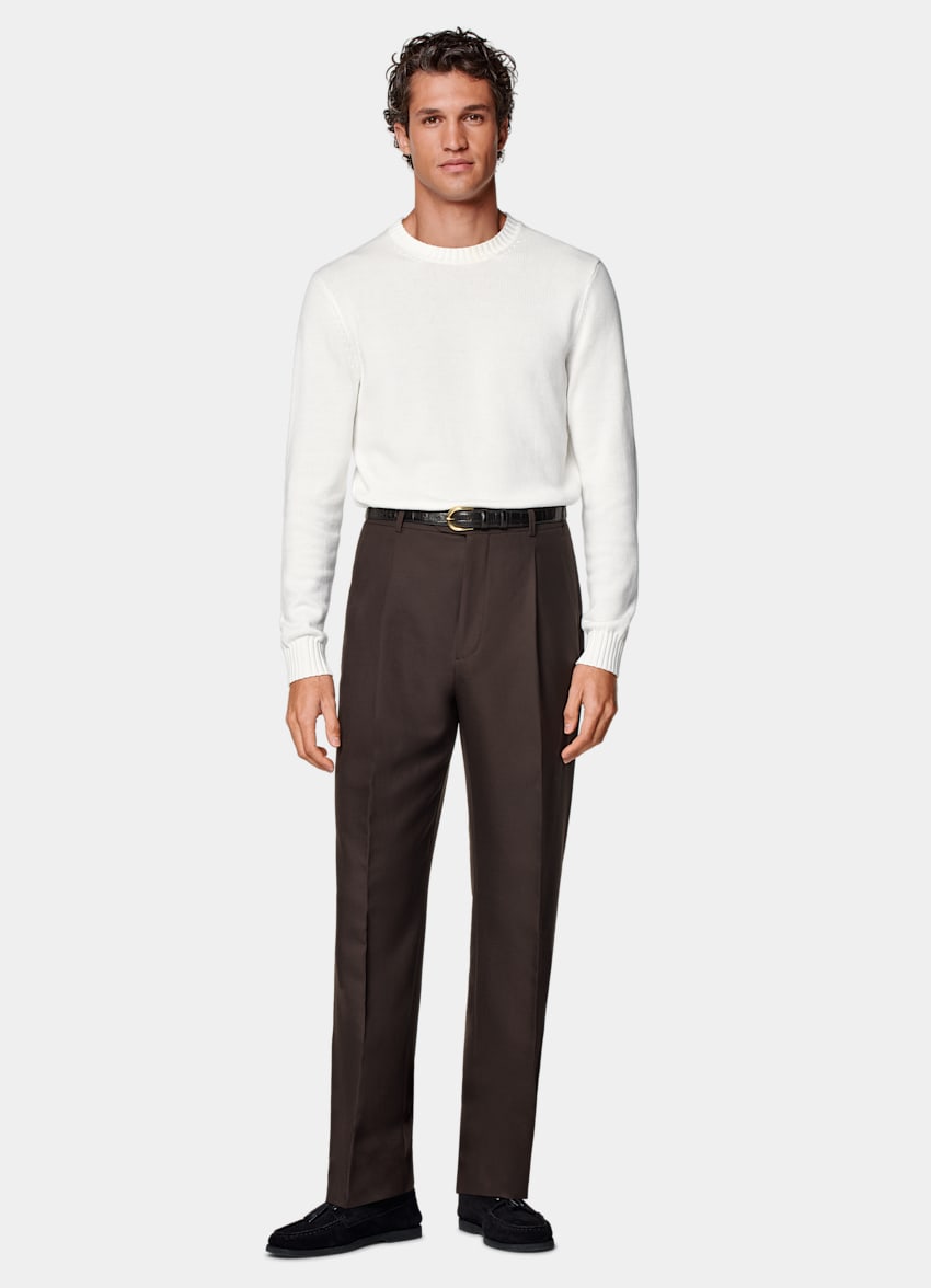 SUITSUPPLY Pure Cotton White Crewneck