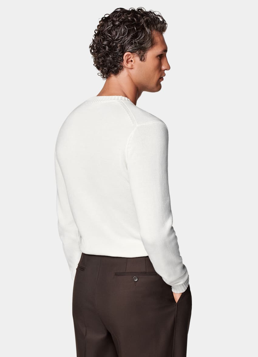 SUITSUPPLY Pure Cotton White Crewneck
