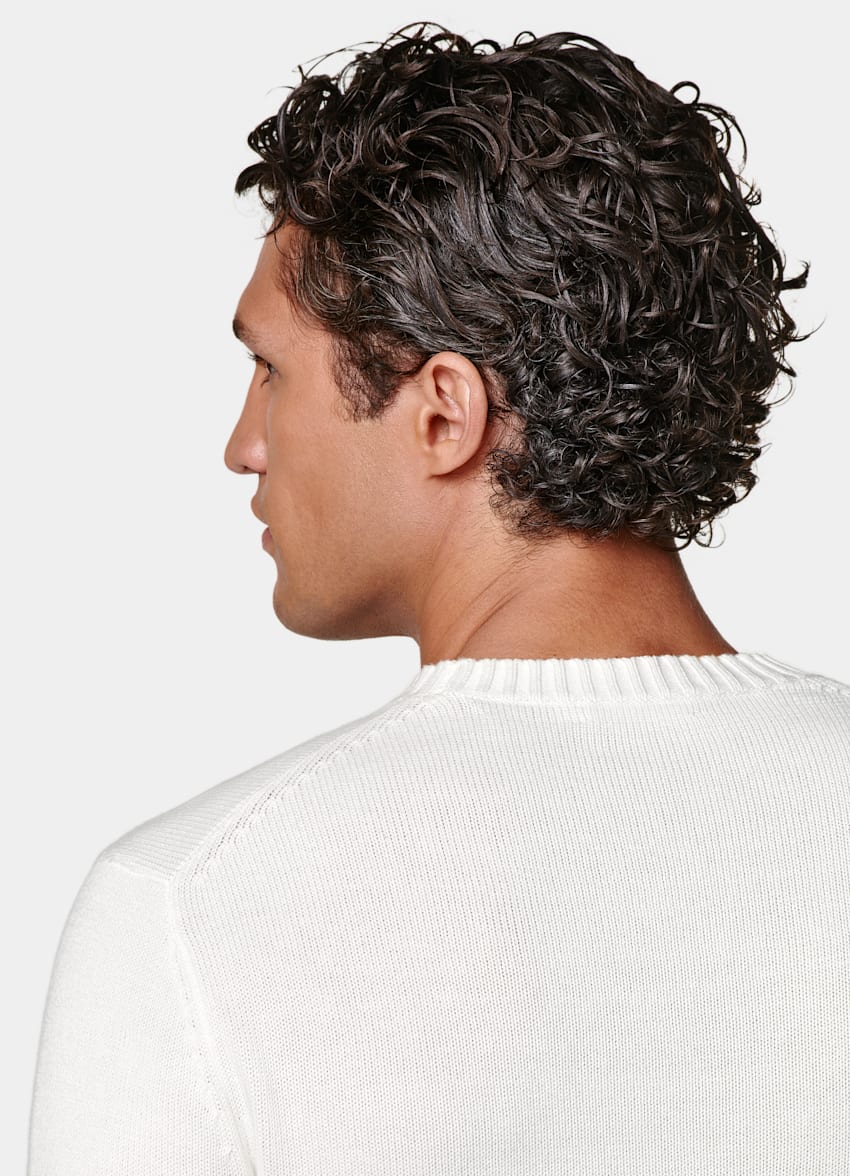 SUITSUPPLY Pure Cotton White Crewneck