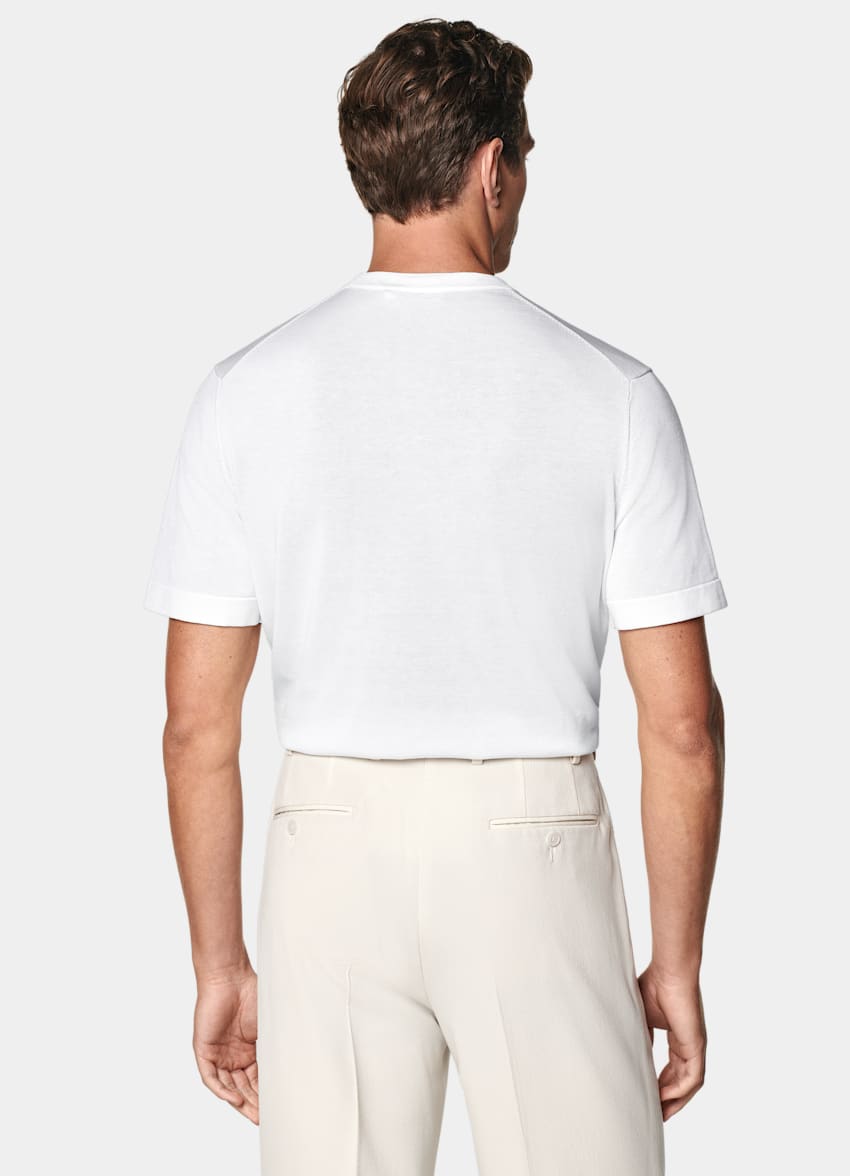 SUITSUPPLY Pure Cotton White Crewneck T-Shirt
