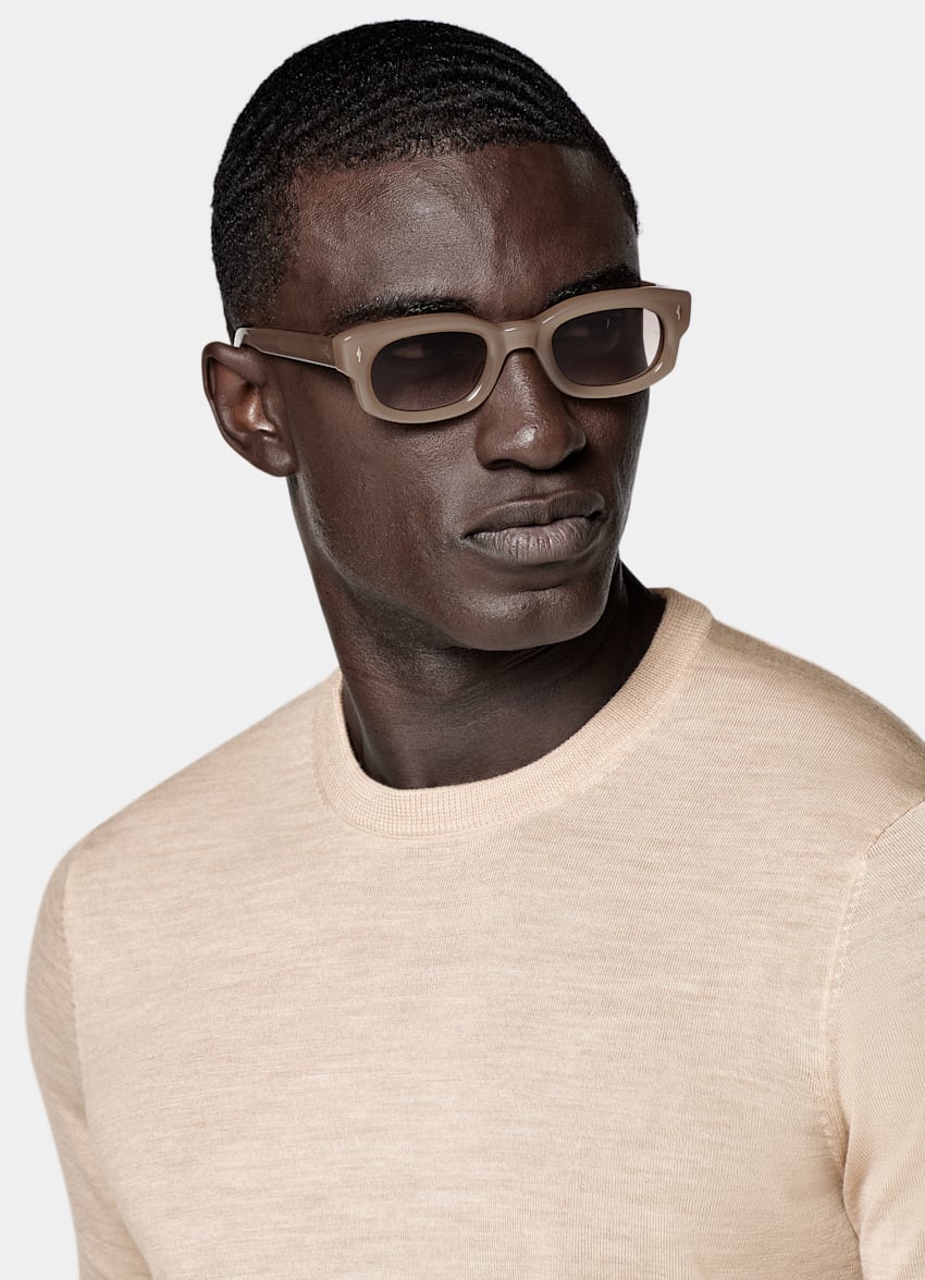 SUITSUPPLY Pure Wool Sand Merino Crewneck