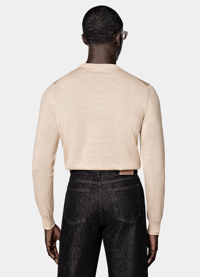 SUITSUPPLY Pure Wool Sand Merino Crewneck