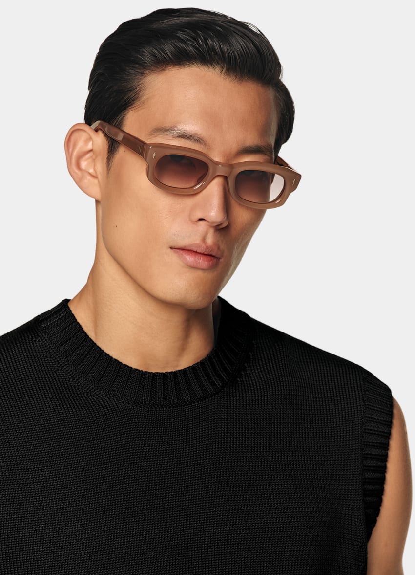 SUITSUPPLY Californian Cotton & Mulberry Silk Black Sleeveless Crewneck
