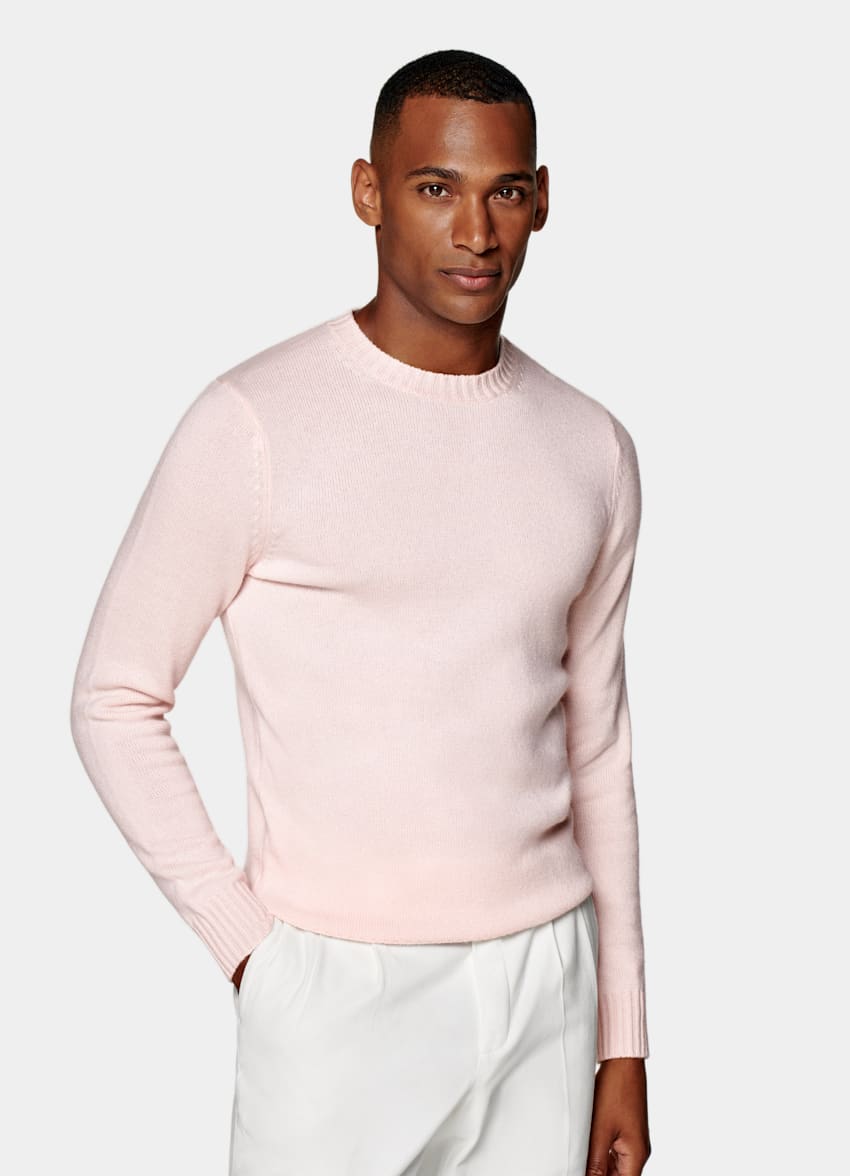 mens pink sweater