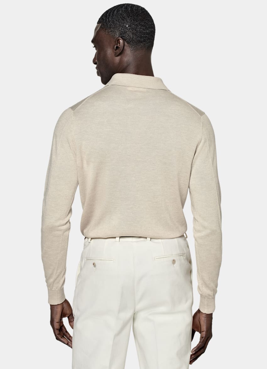 SUITSUPPLY Men's Long Sleeve Polo Shirt