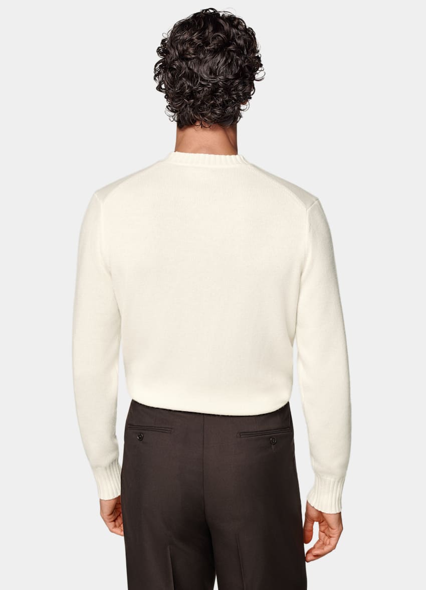 SUITSUPPLY 蒙古羊绒 米白色圆领针织衫