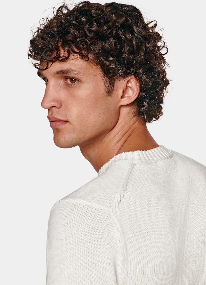 SUITSUPPLY Pure Cotton White Crewneck