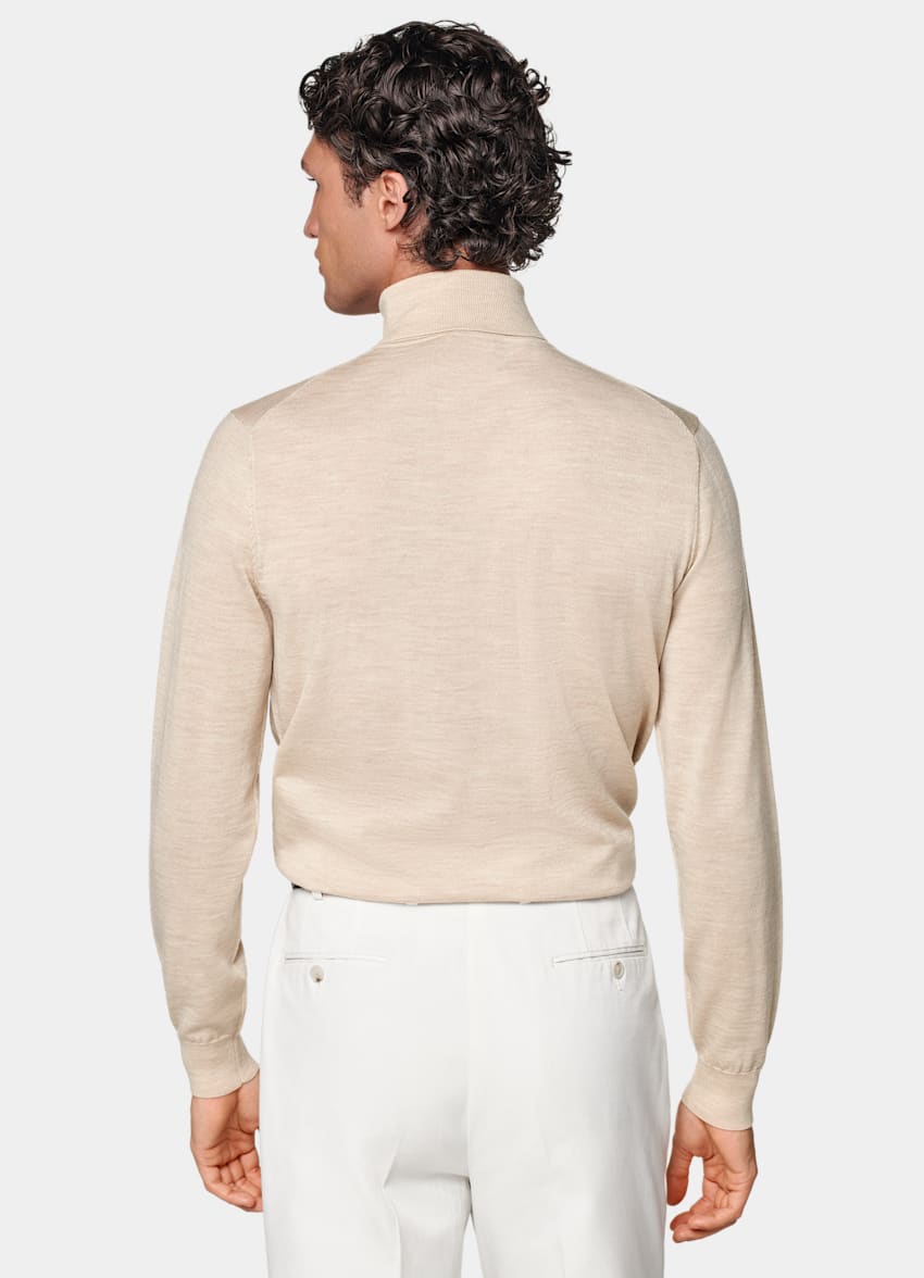 SUITSUPPLY Pure Wool Sand Merino Turtleneck