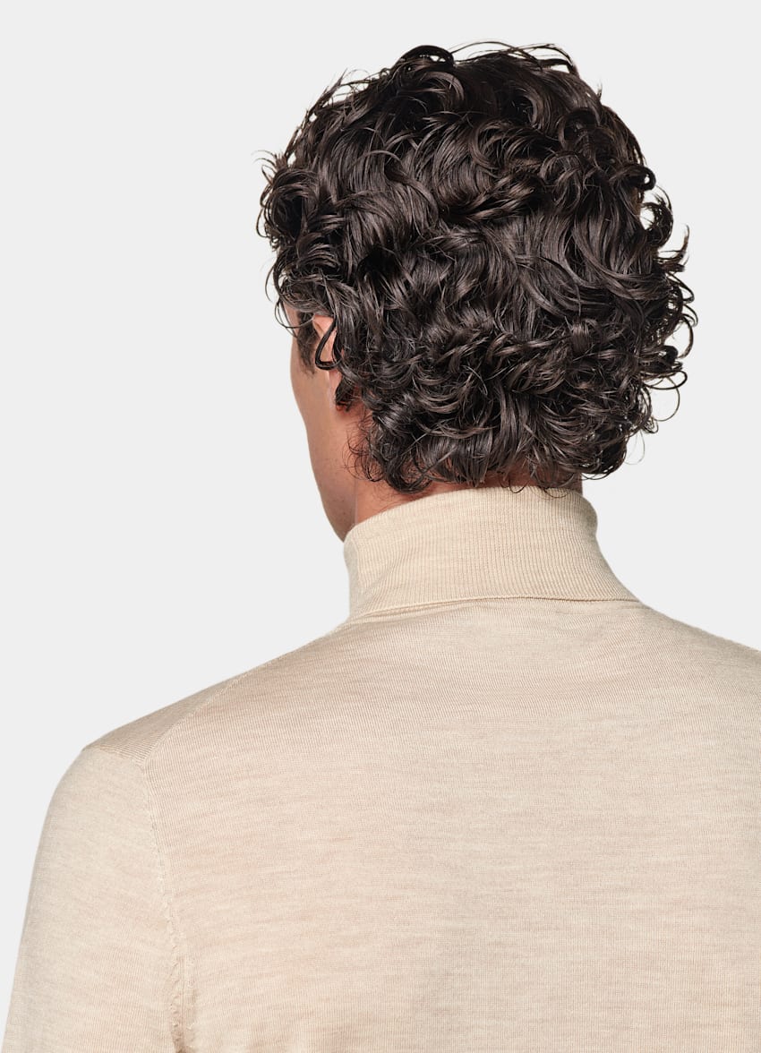 SUITSUPPLY Pure Wool Sand Merino Turtleneck