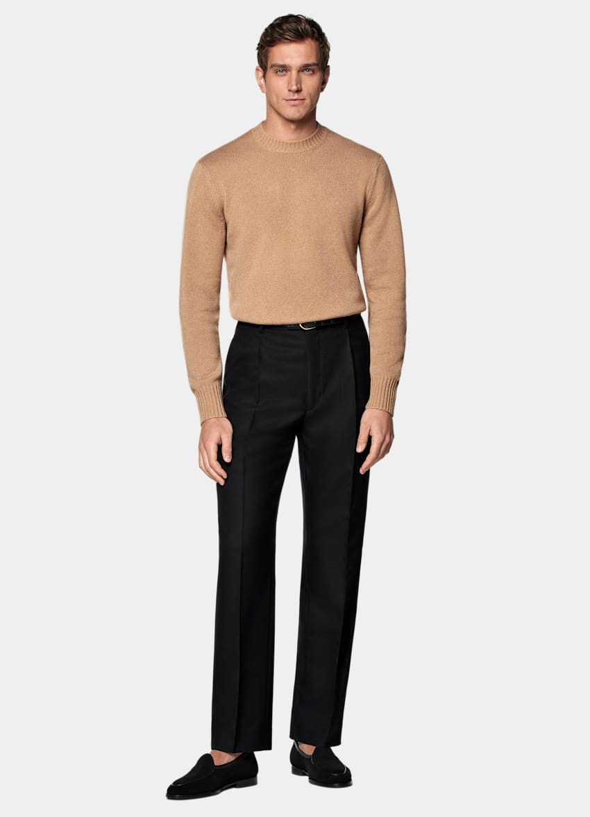 SUITSUPPLY Ren mongolisk kashmir Medelbrun crewneck