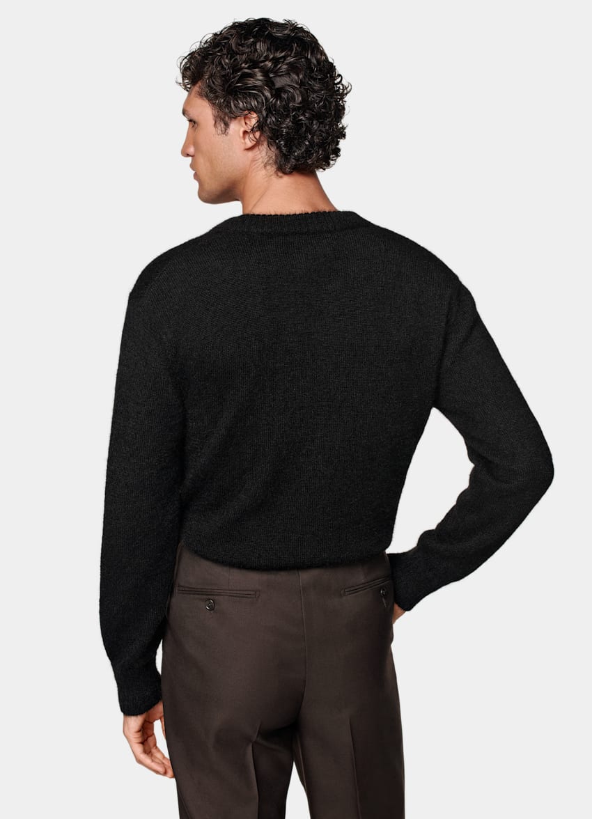 SUITSUPPLY Mohair y seda Cárdigan negro