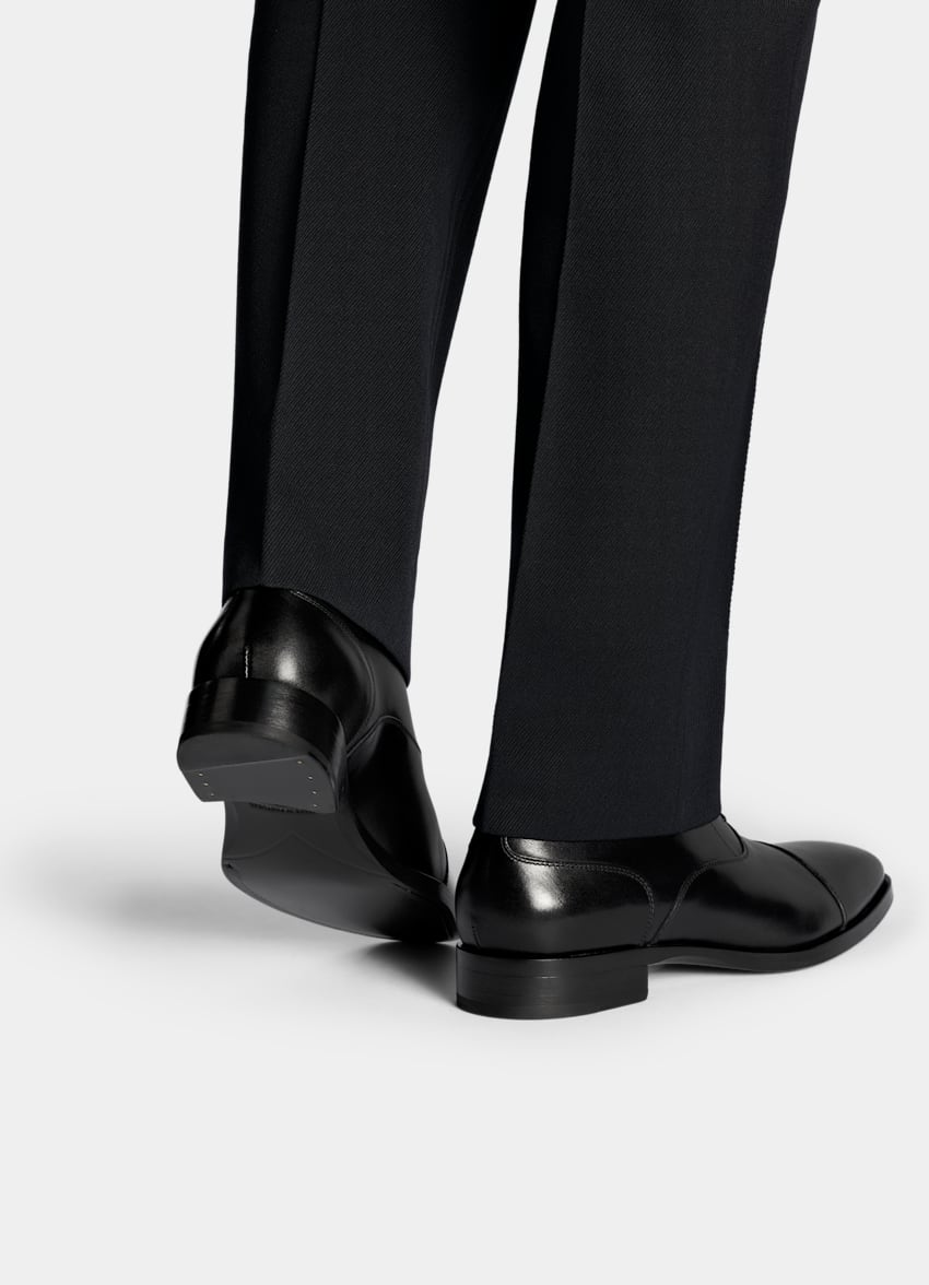 SUITSUPPLY Italian Calf Leather Black Oxford