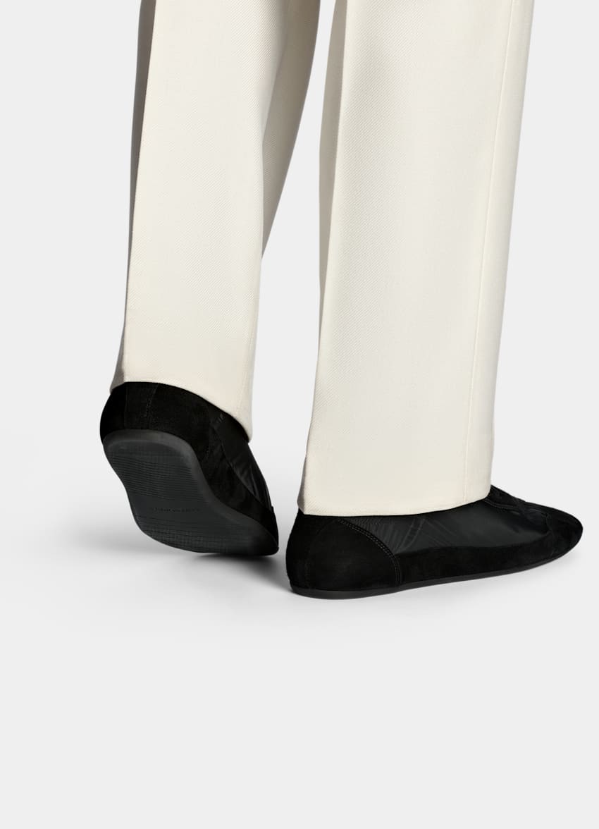 SUITSUPPLY Suede & Technical Fabric Black Sneaker