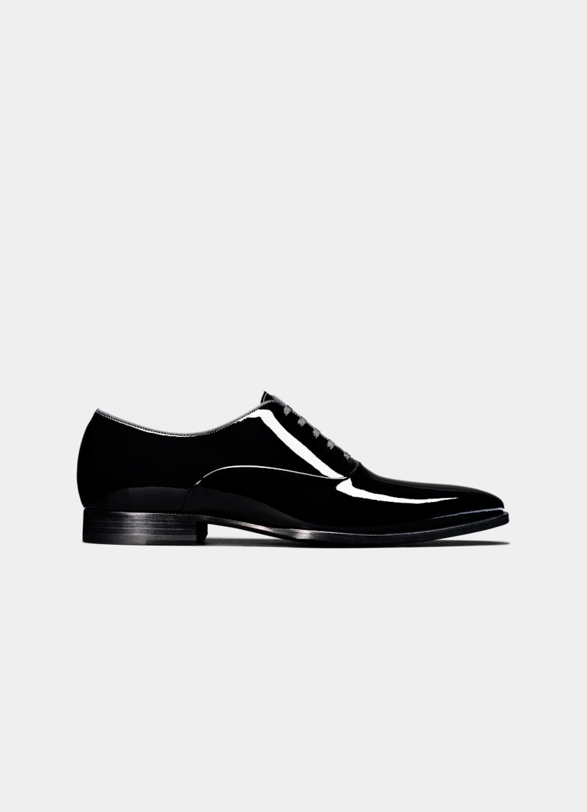 SUITSUPPLY Leather Black Tuxedo Oxford
