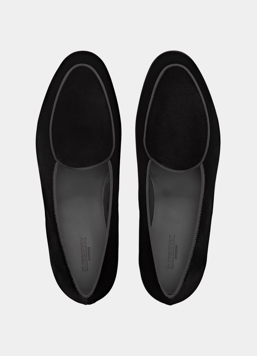 SUITSUPPLY Cotton Velvet Black Tuxedo Slip-On