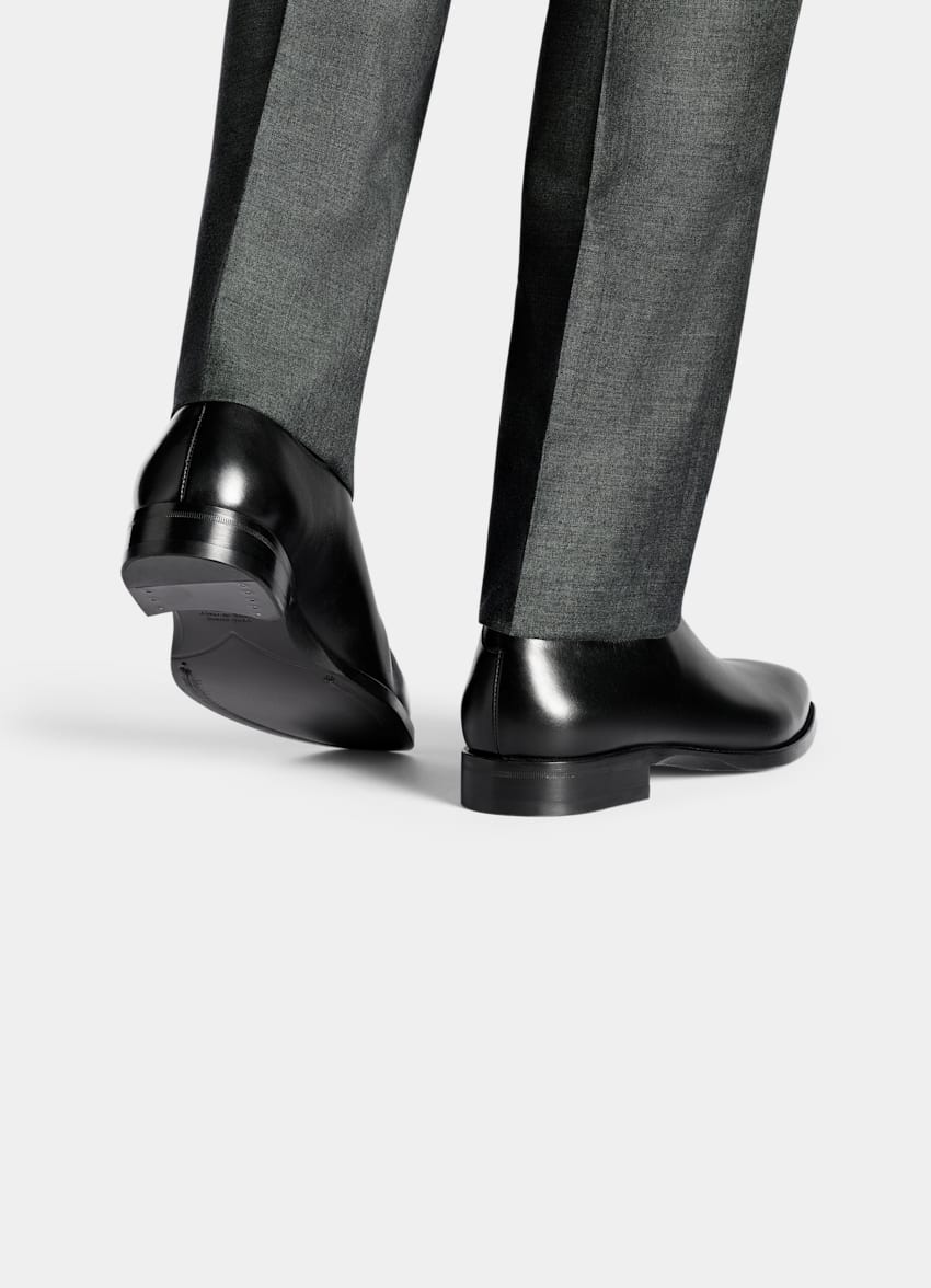 SUITSUPPLY Italian Calf Leather Black Oxford