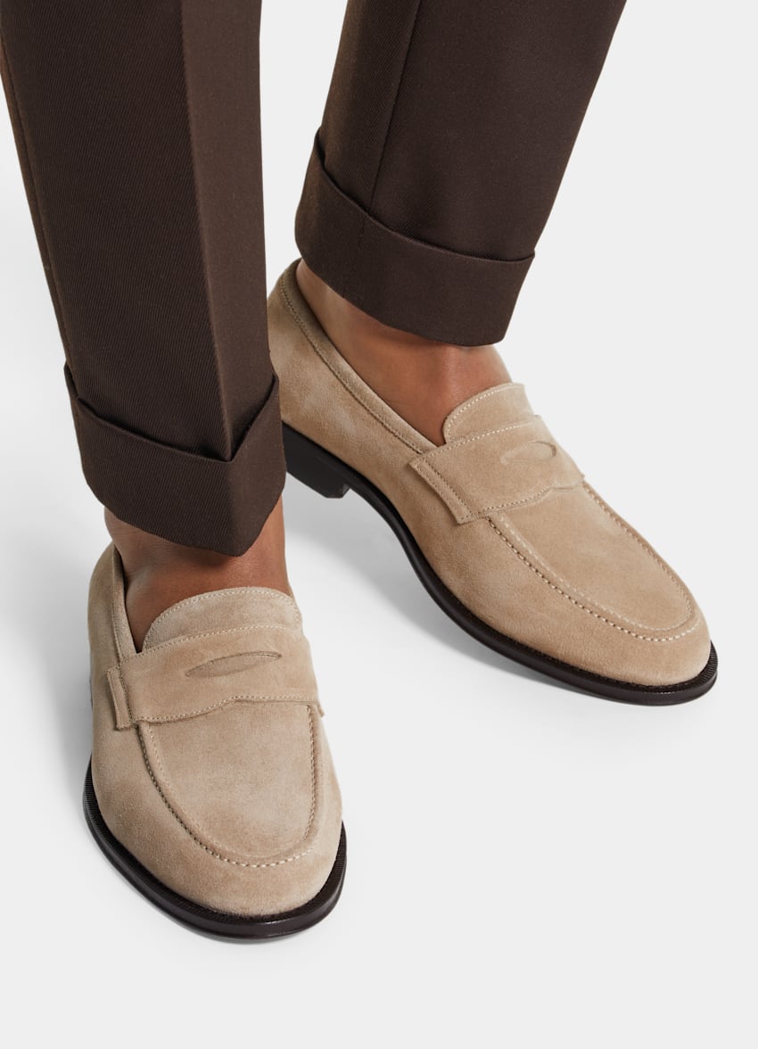 Light Brown Penny Loafer Italian Calf Suede Suitsupply Online Store Light Brown Penny Loafer Italian Calf Suede Suitsupply Online Store