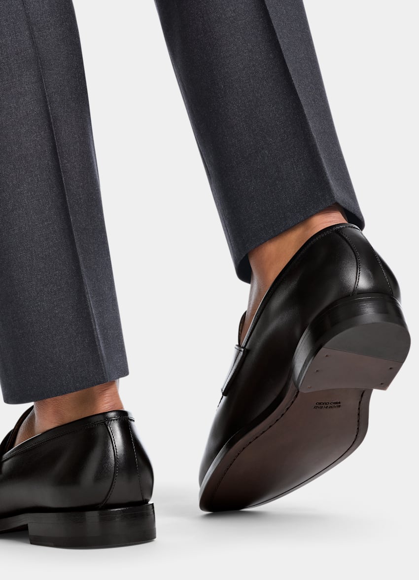 Black Penny Loafer in Calf Leather | SUITSUPPLY US