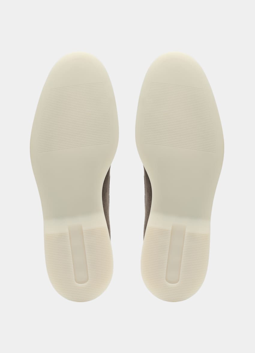 SUITSUPPLY Italian Calf Suede Taupe Loafer