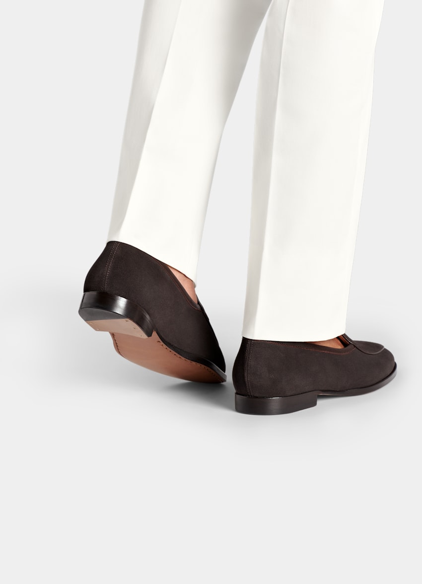 SUITSUPPLY Italienisches gekörntes Kalbsleder Loafer dunkelbraun