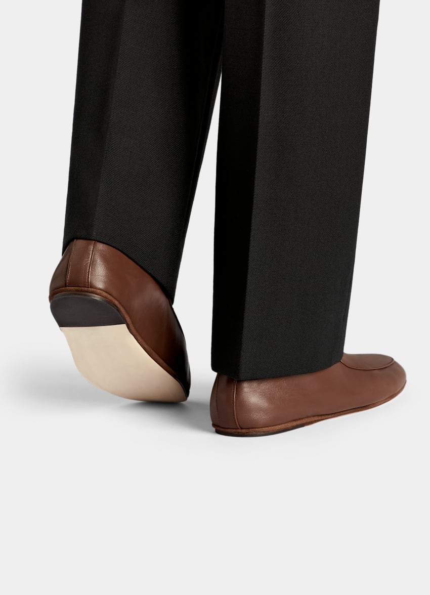 SUITSUPPLY Italienskt kalvskinn Bruna loafers