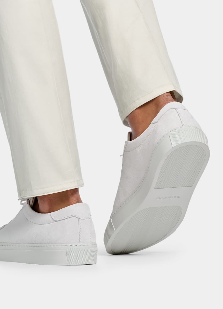 SUITSUPPLY Italian Calf Suede Grey Monochrome Sneaker